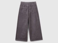Wide fit velvet trousers
