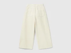 Wide fit velvet trousers