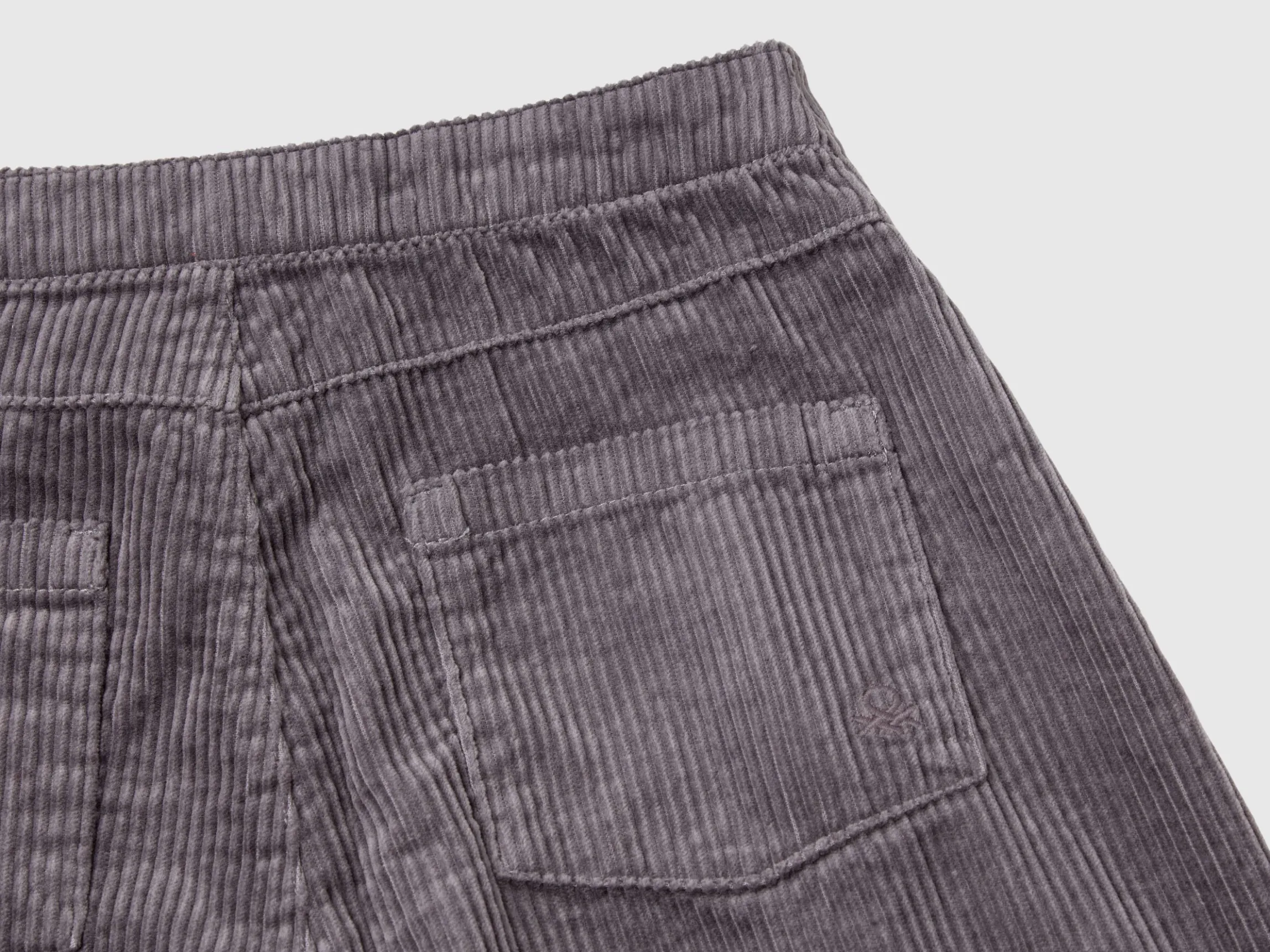 Wide fit velvet trousers