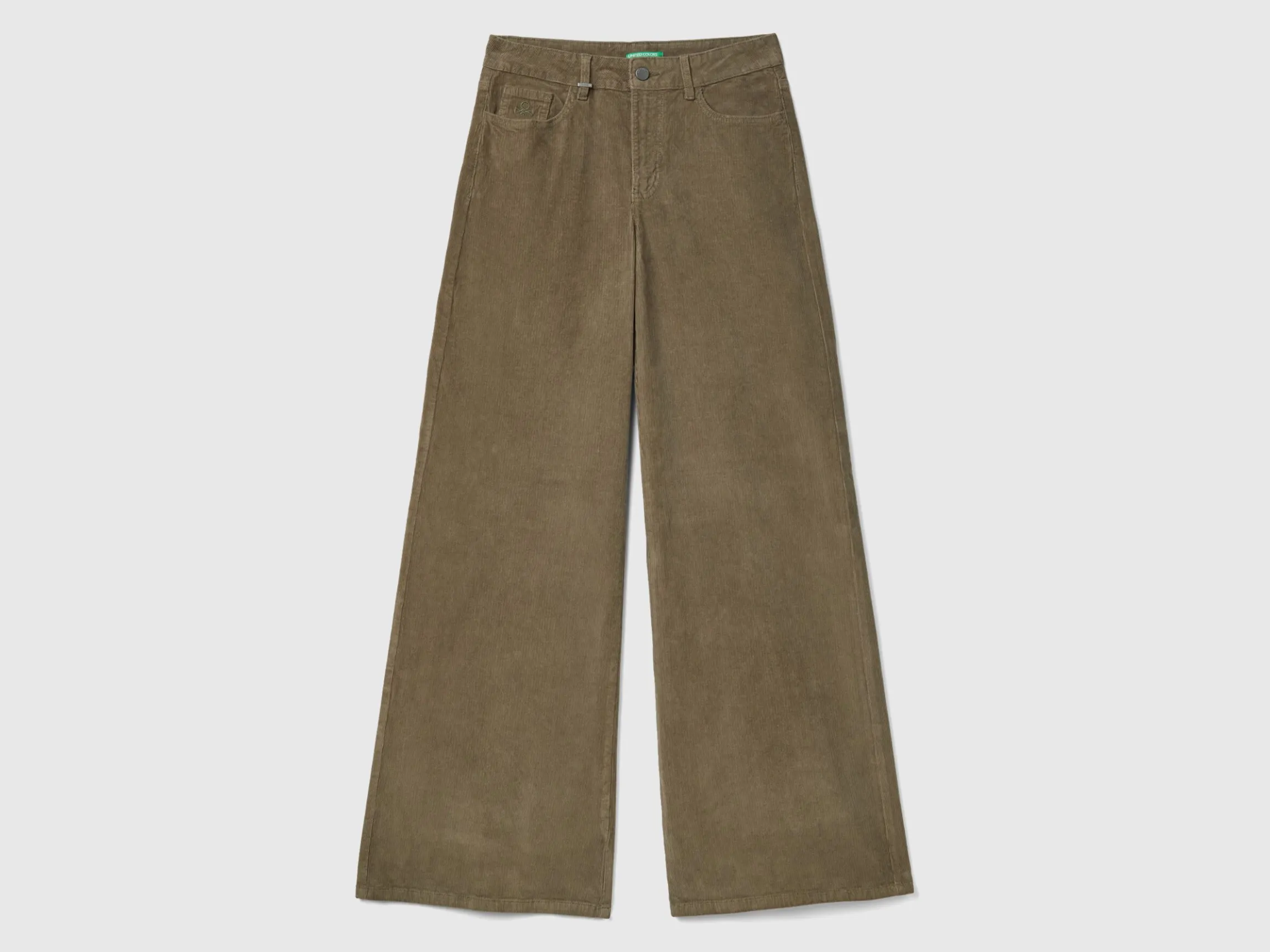 Wide fit velvet trousers