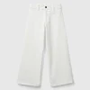 Wide trousers in stretch cotton