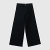 Wide trousers in stretch cotton