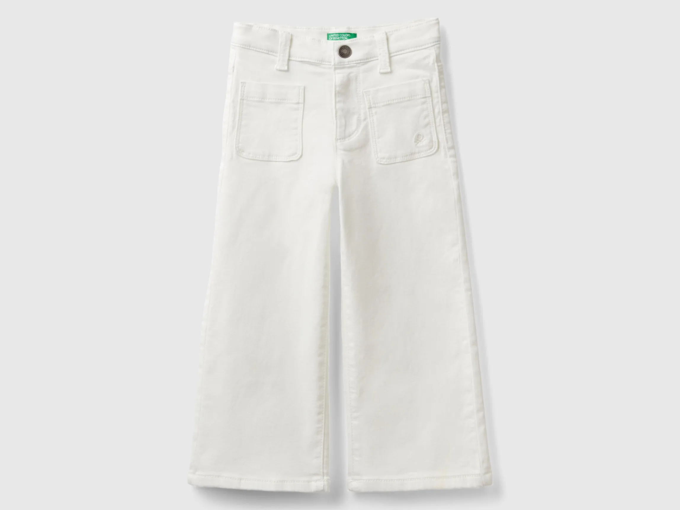 Wide trousers in stretch cotton