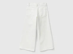 Wide trousers in stretch cotton