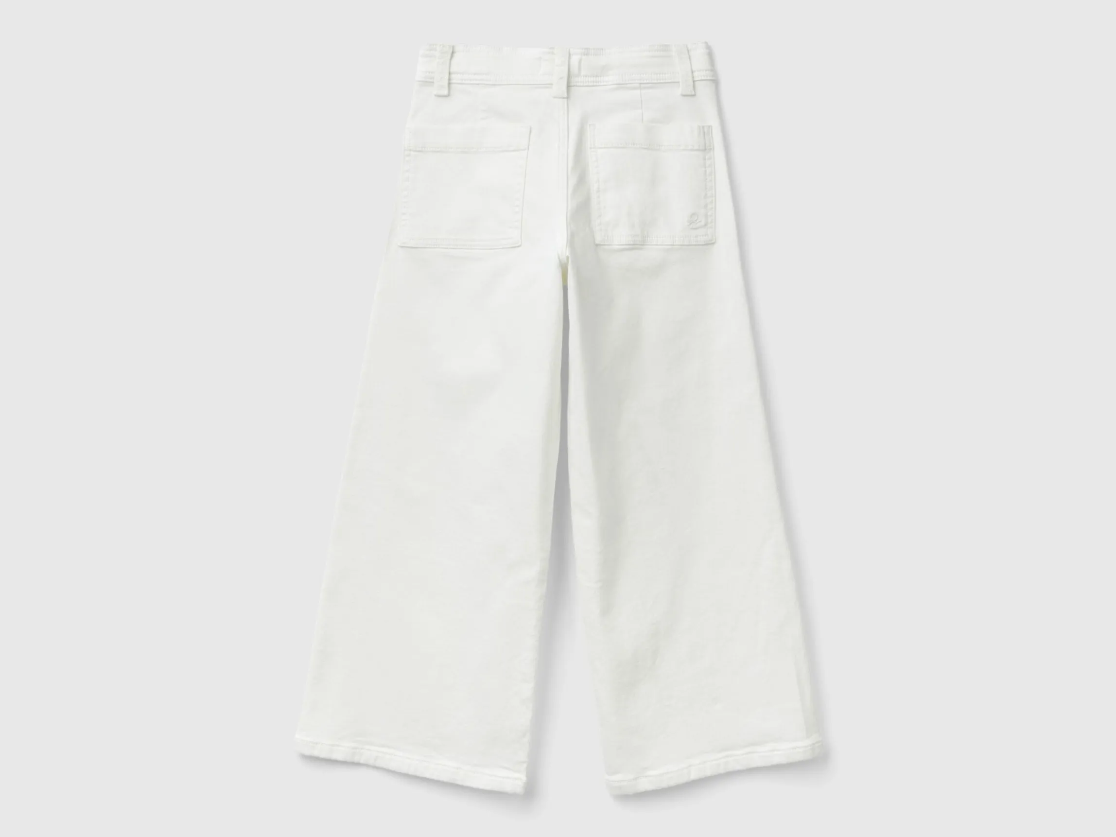 Wide trousers in stretch cotton