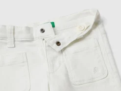 Wide trousers in stretch cotton
