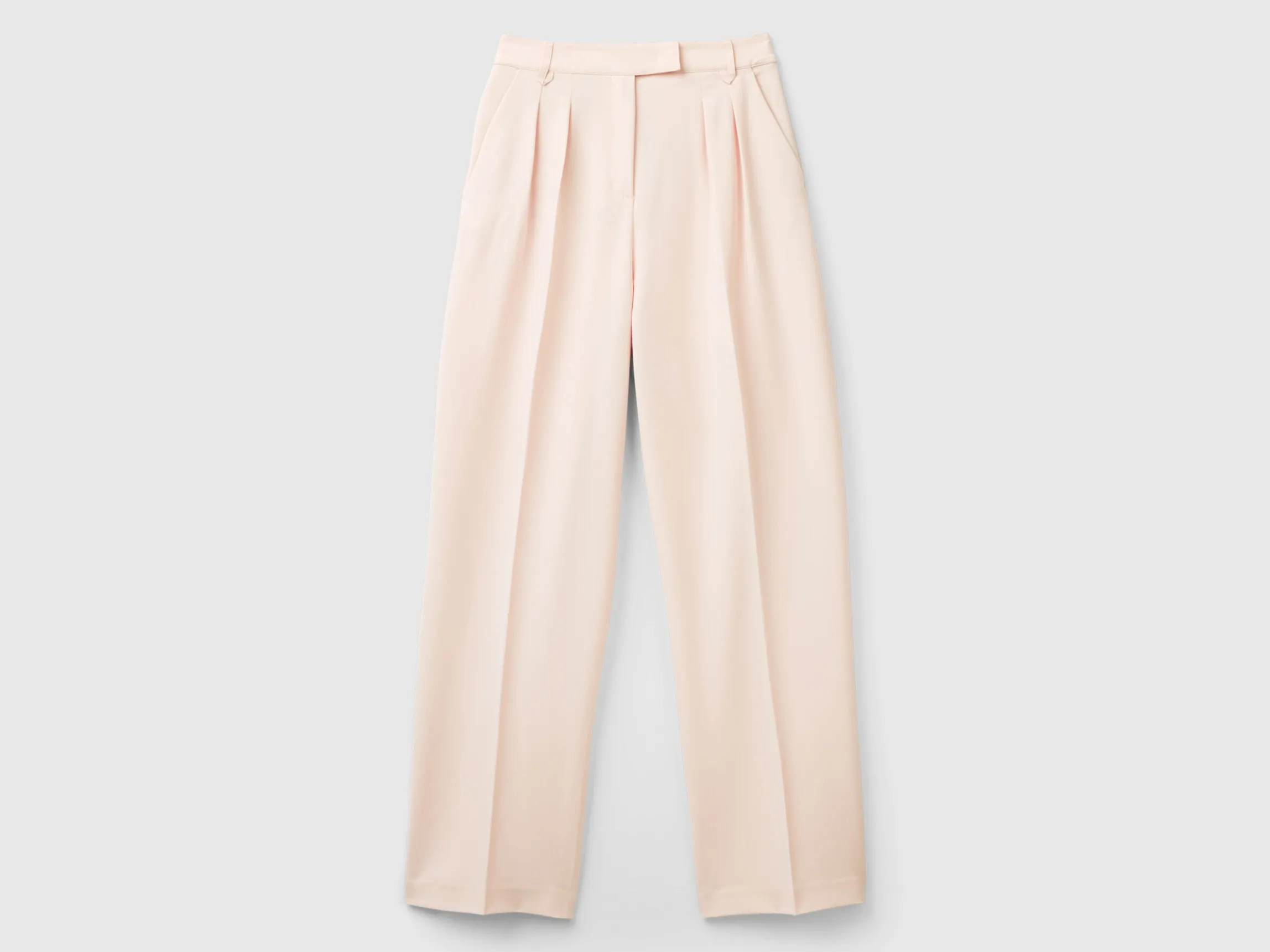 Wide trousers in stretch viscose blend
