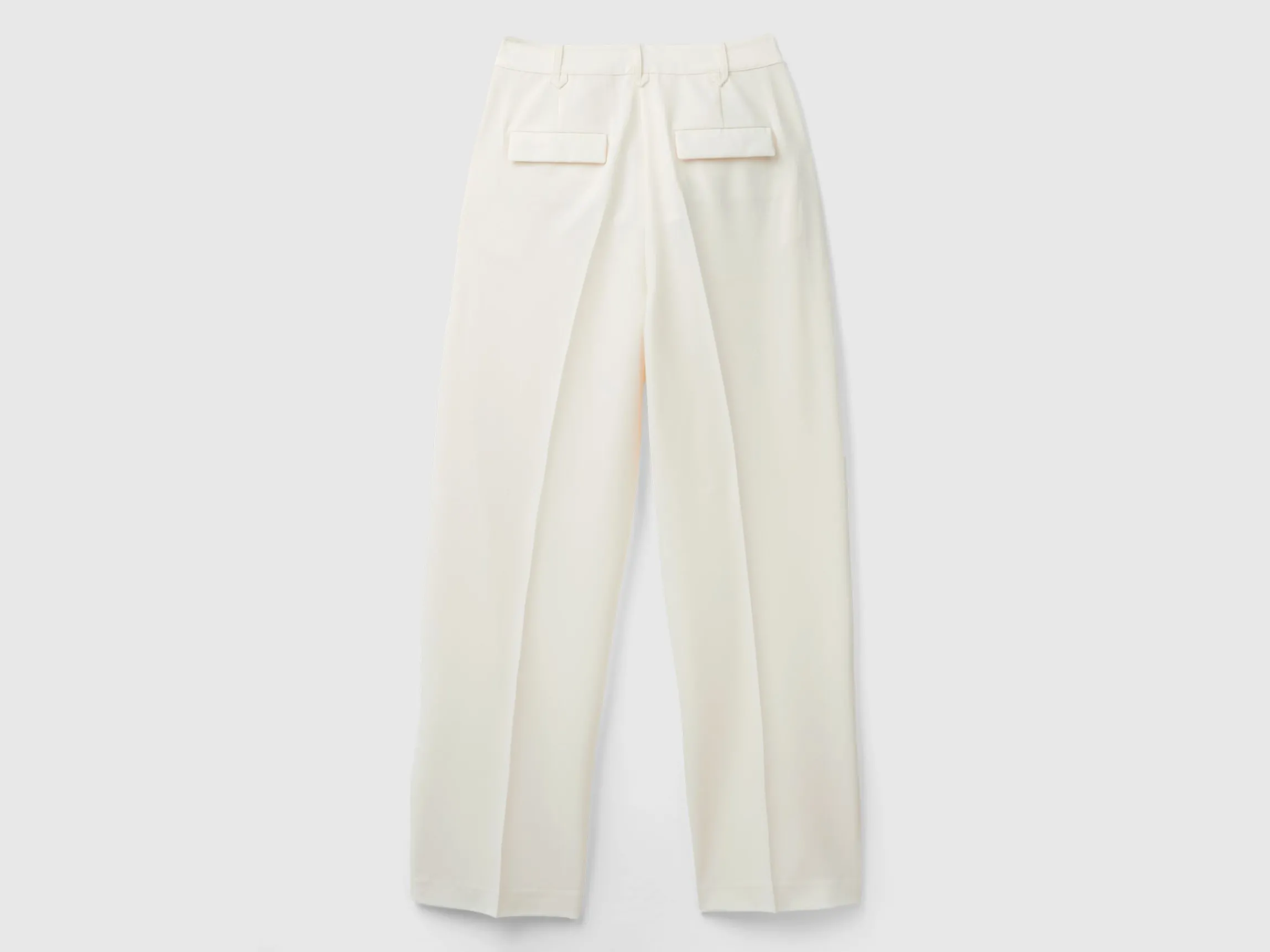 Wide trousers in stretch viscose blend