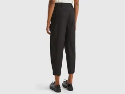 Wide trousers in wool blend