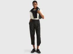 Wide trousers in wool blend