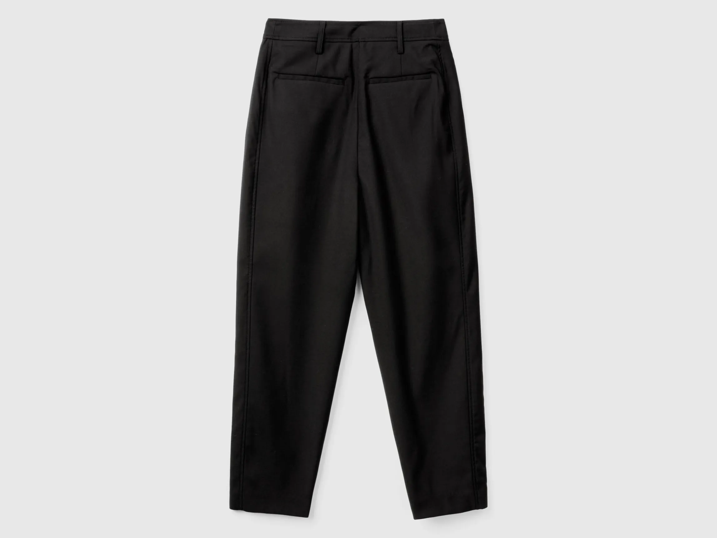 Wide trousers in wool blend