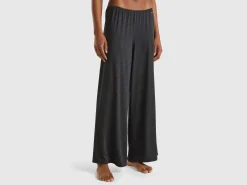 Wide trousers with lurex