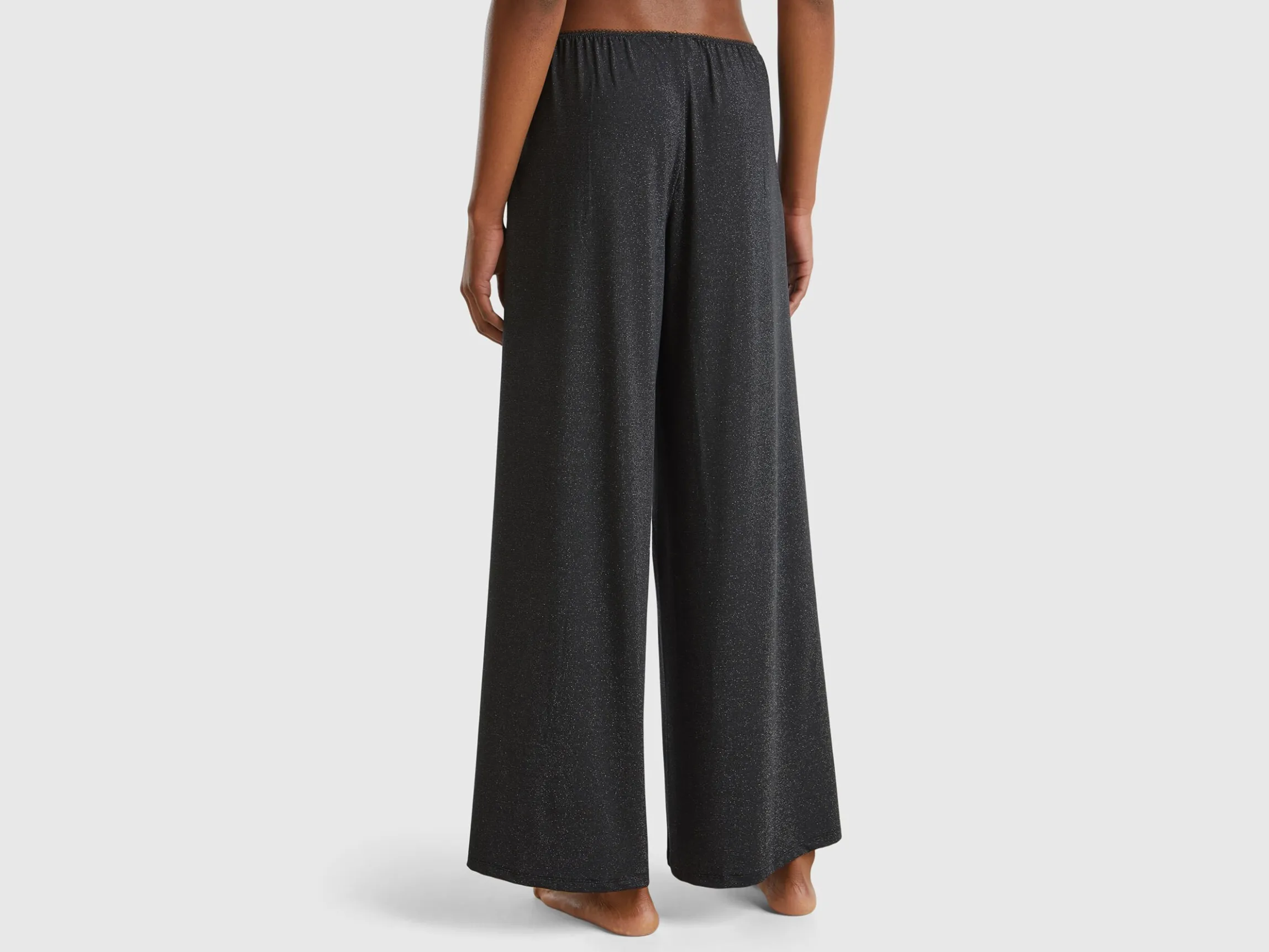 Wide trousers with lurex