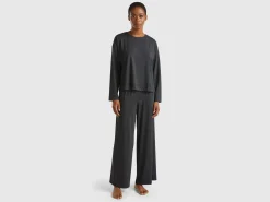 Wide trousers with lurex