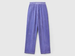 Wide velvet trousers