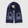 Wool and viscose blend scarf