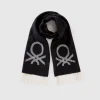 Wool and viscose blend scarf