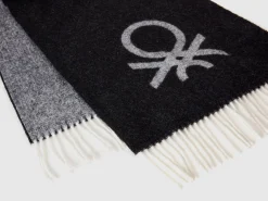 Wool and viscose blend scarf