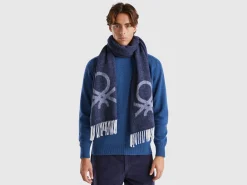 Wool and viscose blend scarf
