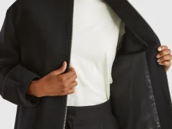 Wool blend bomber coat
