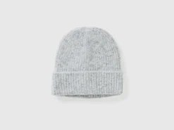 Wool blend hat with rhinestones