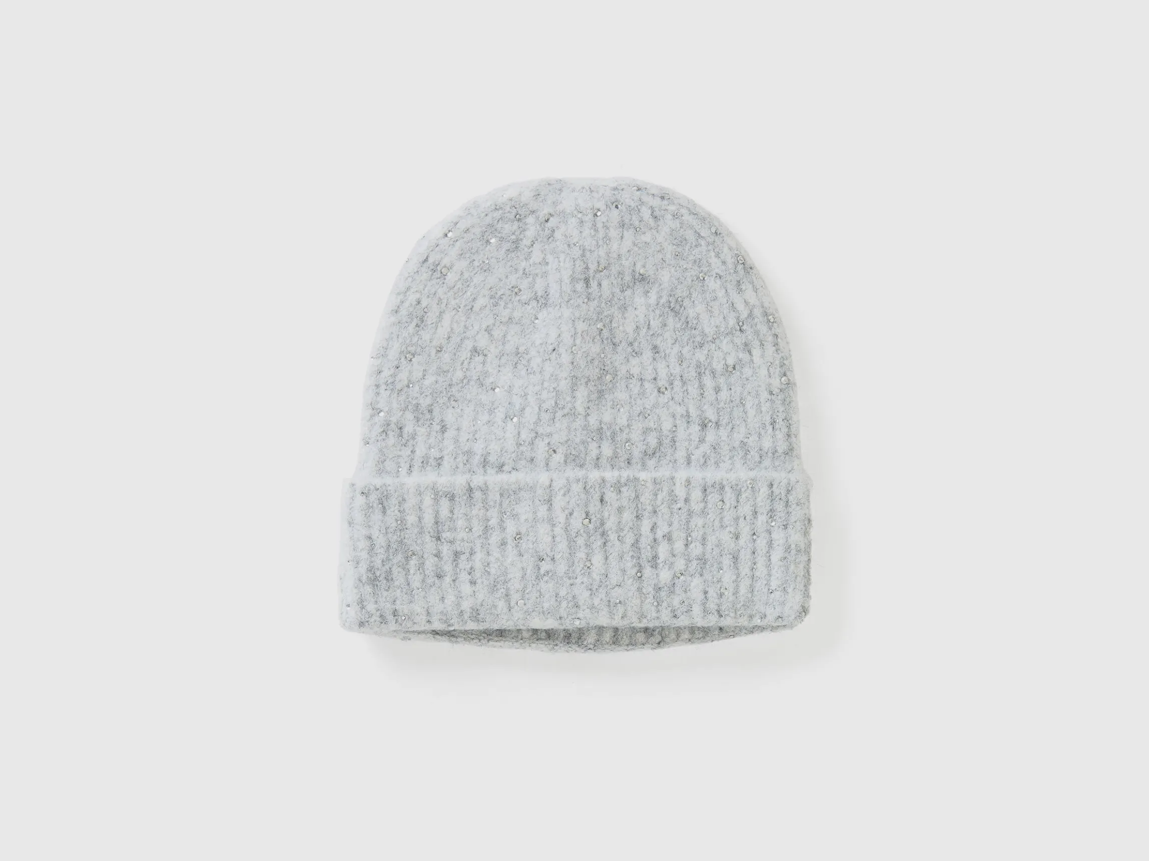 Wool blend hat with rhinestones
