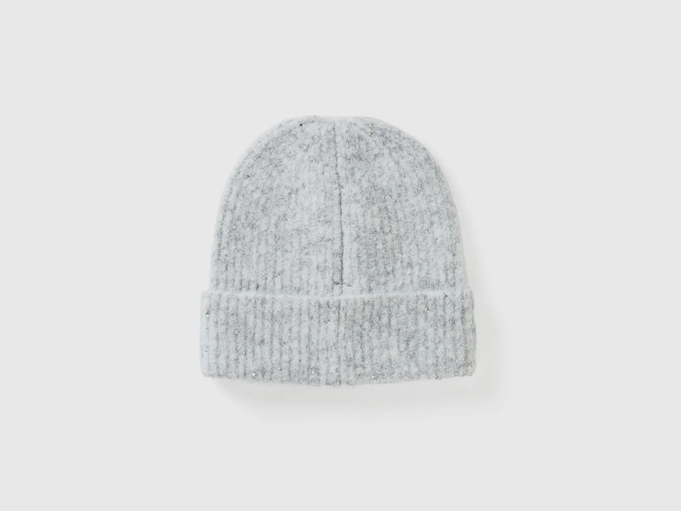 Wool blend hat with rhinestones