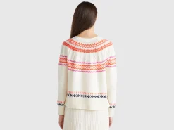 Wool blend jacquard sweater