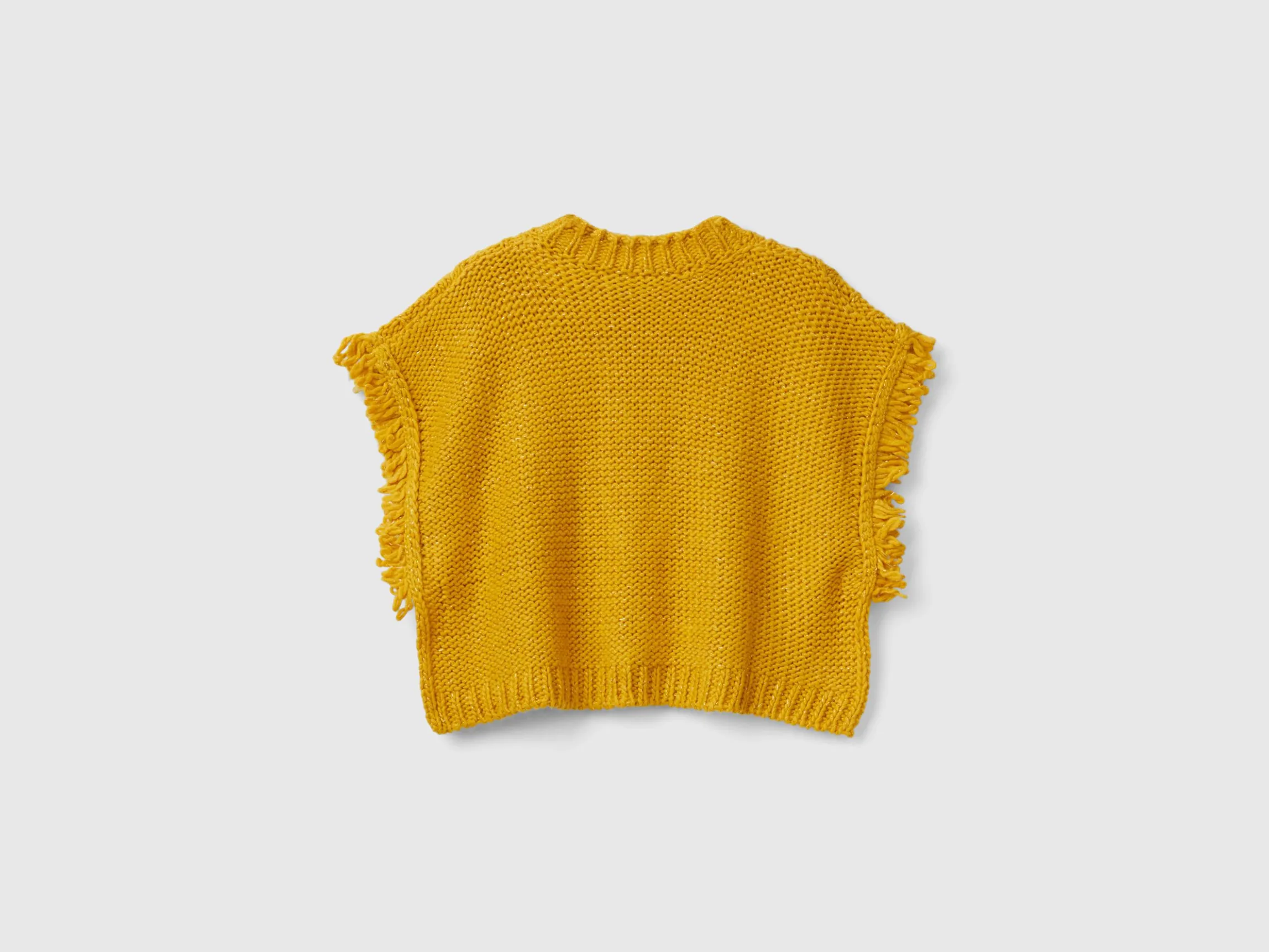 Wool blend knit cape