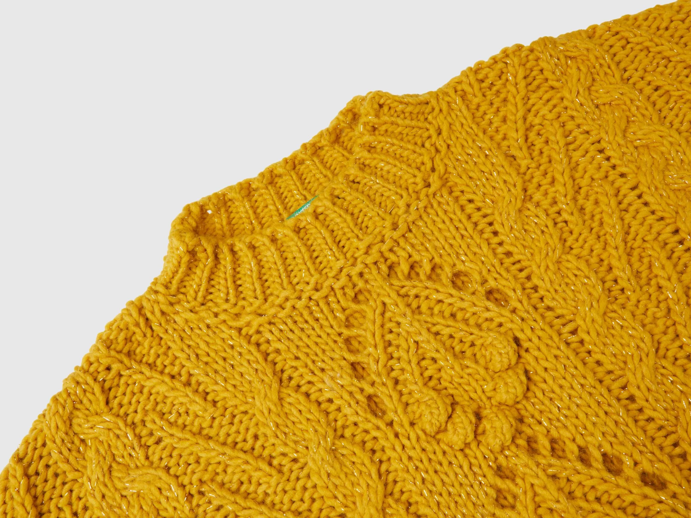 Wool blend knit cape