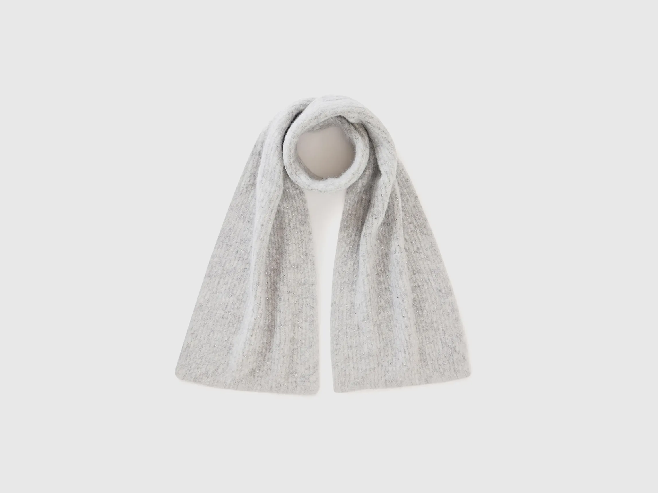 Wool blend scarf with rhinestones