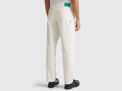 Worker-style velvet trousers