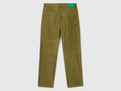Worker-style velvet trousers