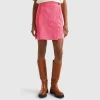 Wrap mini skirt in velvet