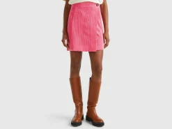 Wrap mini skirt in velvet