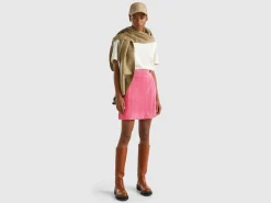 Wrap mini skirt in velvet