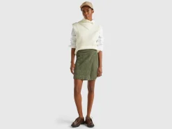 Wrap mini skirt in velvet
