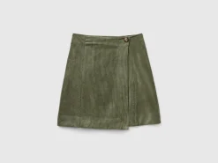 Wrap mini skirt in velvet
