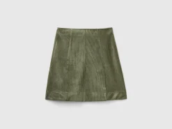Wrap mini skirt in velvet
