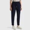 Yarn dyed trousers with drawstring