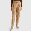 Yarn dyed trousers with drawstring