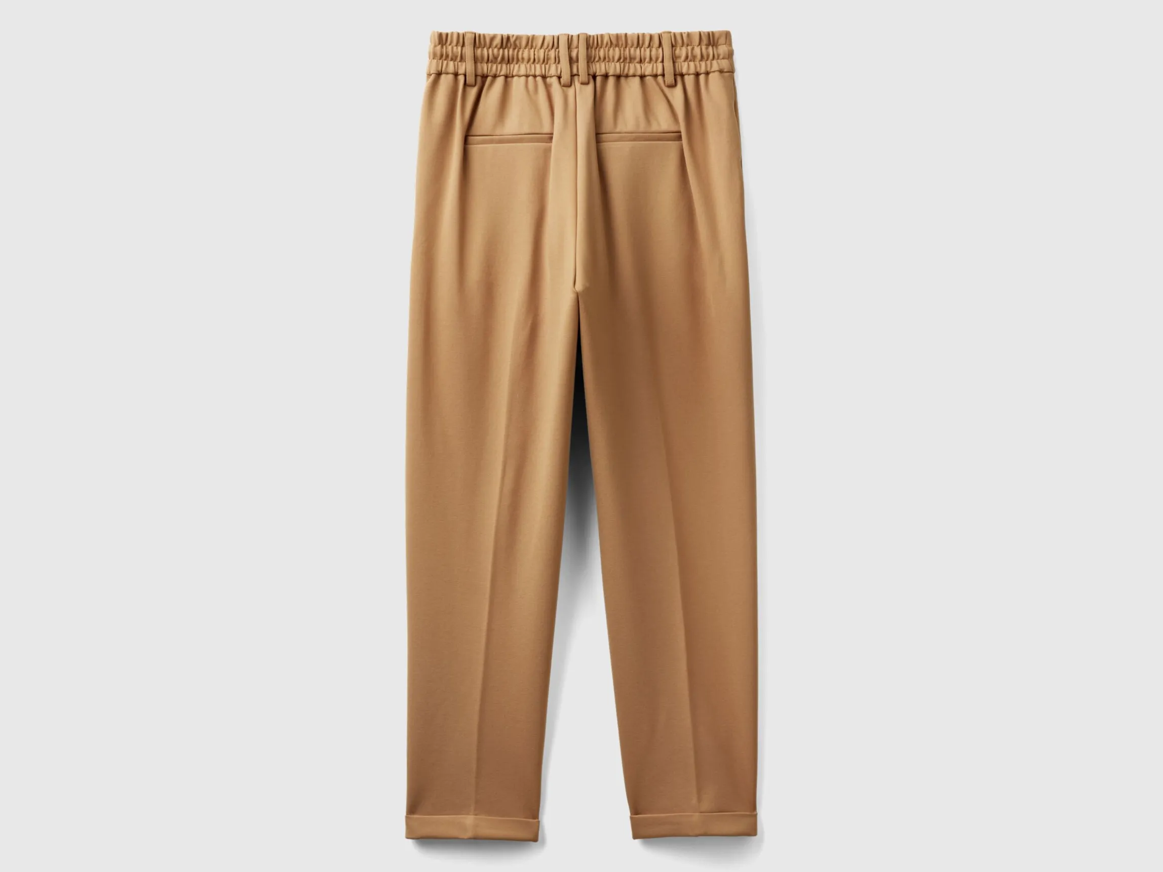 Yarn dyed trousers with drawstring