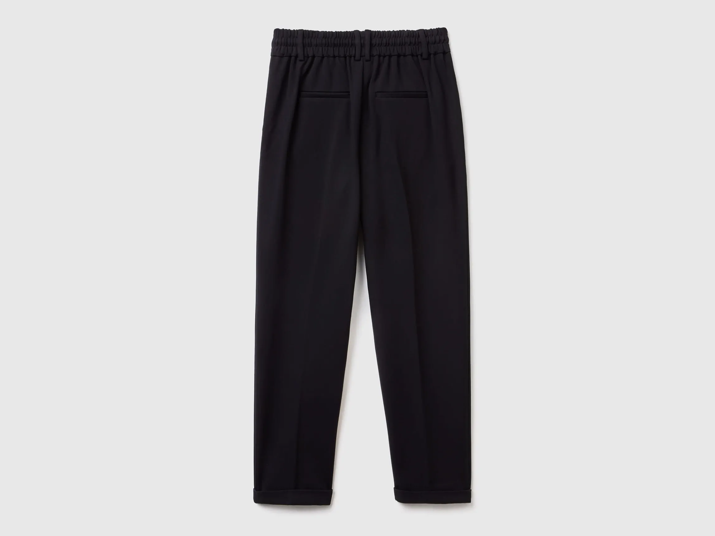 Yarn dyed trousers with drawstring