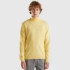 Yellow turtleneck in pure Merino wool