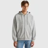 Zip-up hoodie in cotton