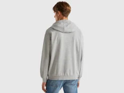 Zip-up hoodie in cotton
