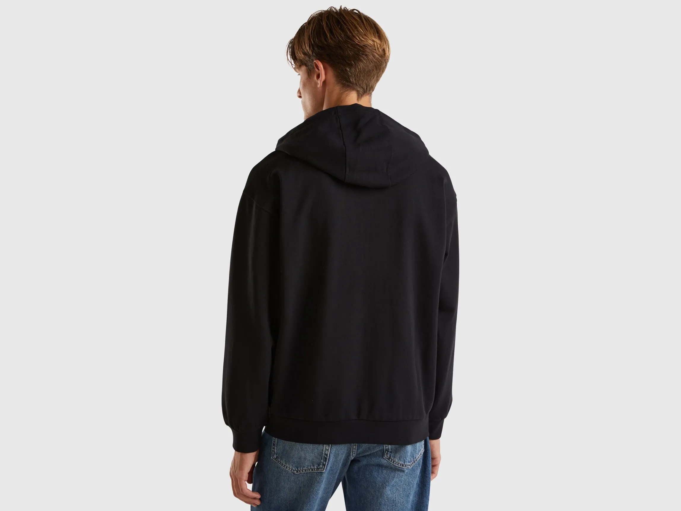 Zip-up hoodie in cotton