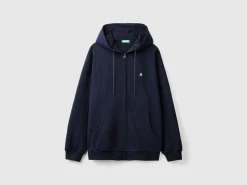 Zip-up hoodie in cotton
