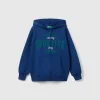 Zip-up sweatshirt with print