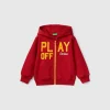 Zip-up sweatshirt with print